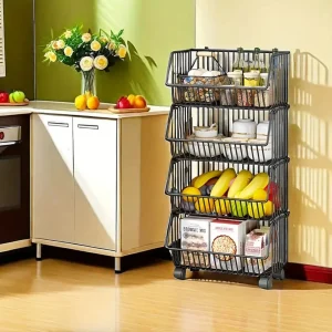 Estante de Metal Desmontable con Ruedas Santú Home & Deco