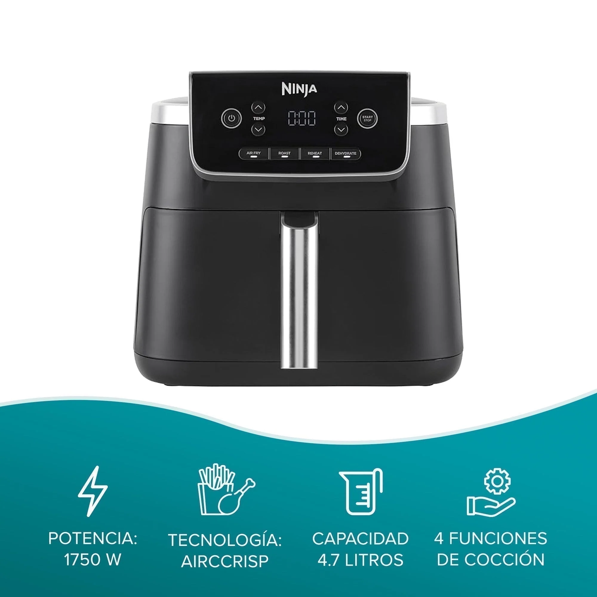 Freidora De Aire Pro Ninja 4 En 1 De 4.7 Lts - Imagen 6