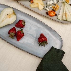 Fuente Ovalada Aperitivo Cerámica 36cm Amalfi Simplit