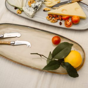 Fuente Ovalada Aperitivo Cerámica 36cm Siena Simplit