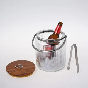 Hielera Vidrio Charlotte Tapa Madera 3,8 Lts Simplit