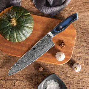 Cuchillo Chef  Acero Damasco 67 Capas Mango G10 20 Cm Koyam