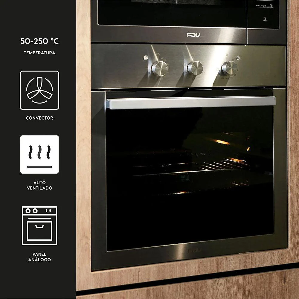 Kit Horno Elite 52 Lts + Encimera Signature 60 Natural + Campana Urban 60 FDV - Imagen 2