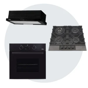 Kit Horno FDV Design Black+ Encimera a gas Licuado FDV Signature 60 4Q + Campana FDV Twin Black