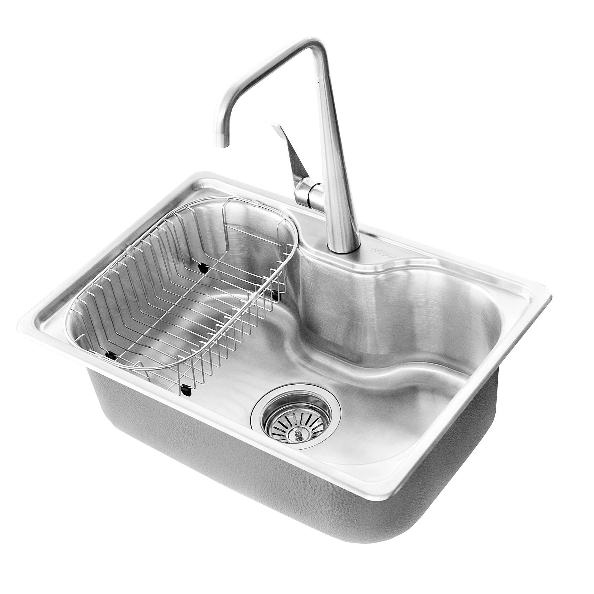 Lavaplatos Sobre Cubierta Acero Inox Small Acqua FDV - Imagen 5