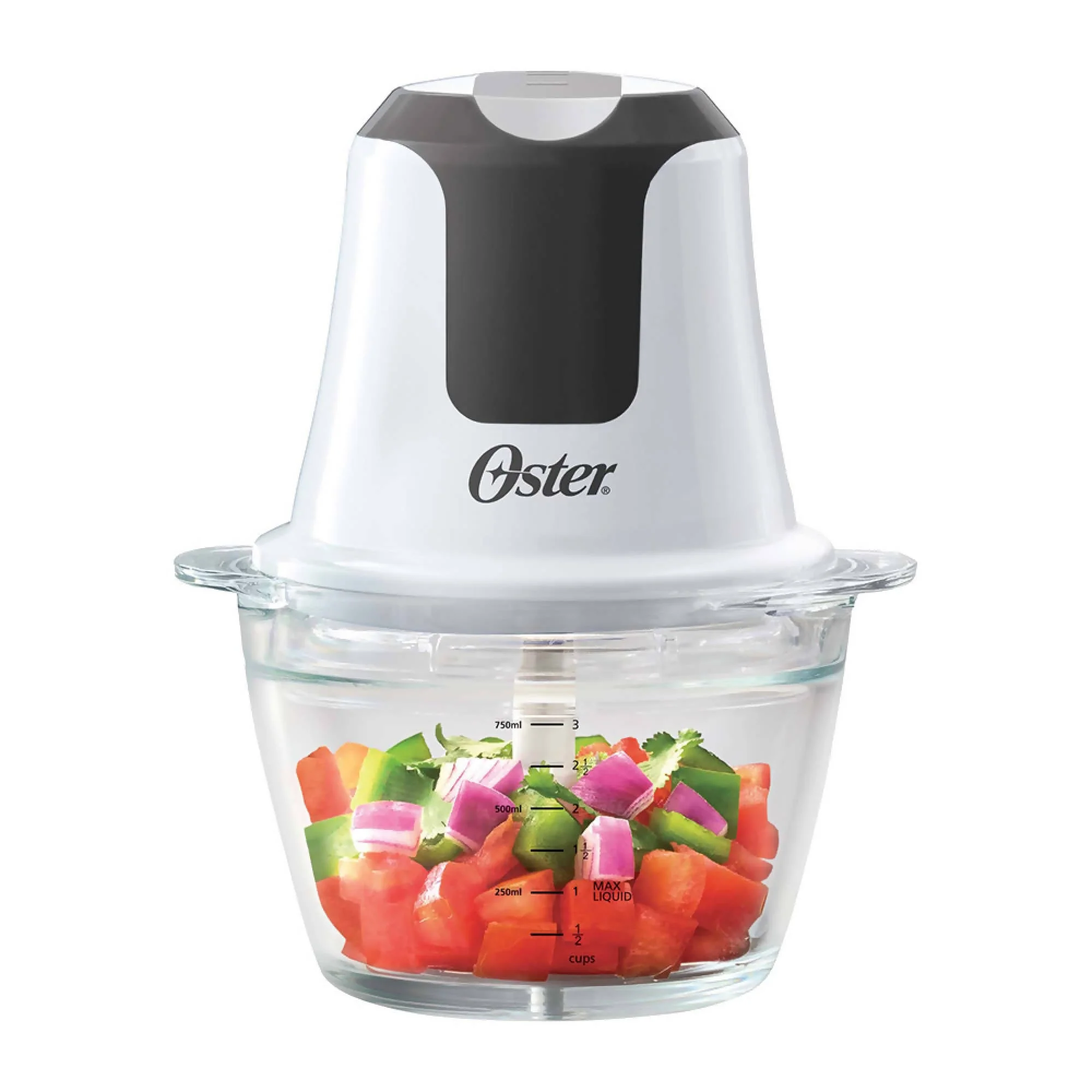 Mini Picadora 3 Tazas Tazón Vidrio FPSTFP3340 Oster - Imagen 3