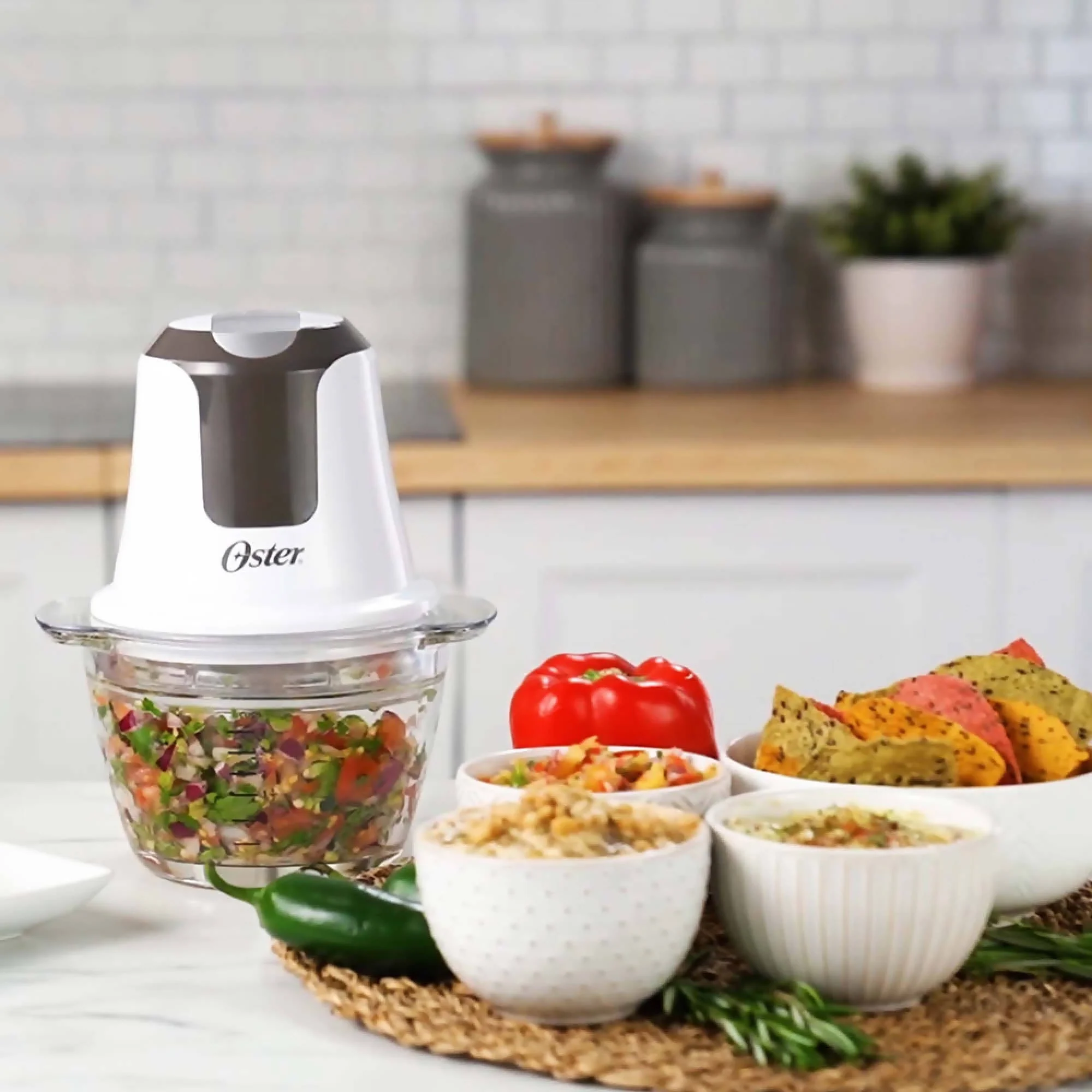 Mini Picadora 3 Tazas Tazón Vidrio FPSTFP3340 Oster - Imagen 2