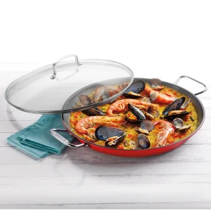 Paellera de 38 cm con Tapa ASP-38CR de Cuisinart
