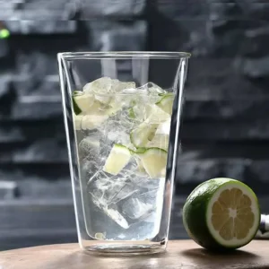 Set 4 Vasos Vidrio Doble Pared 400 ml Simplit