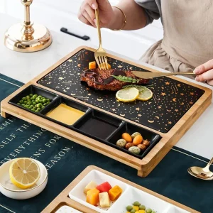 Plato Sushi y Aperitivos con Soporte Santú Home & Deco