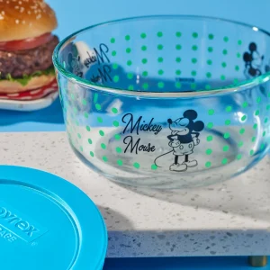 Contenedor De Vidrio Con Tapa Disney Mickey Mouse Pyrex