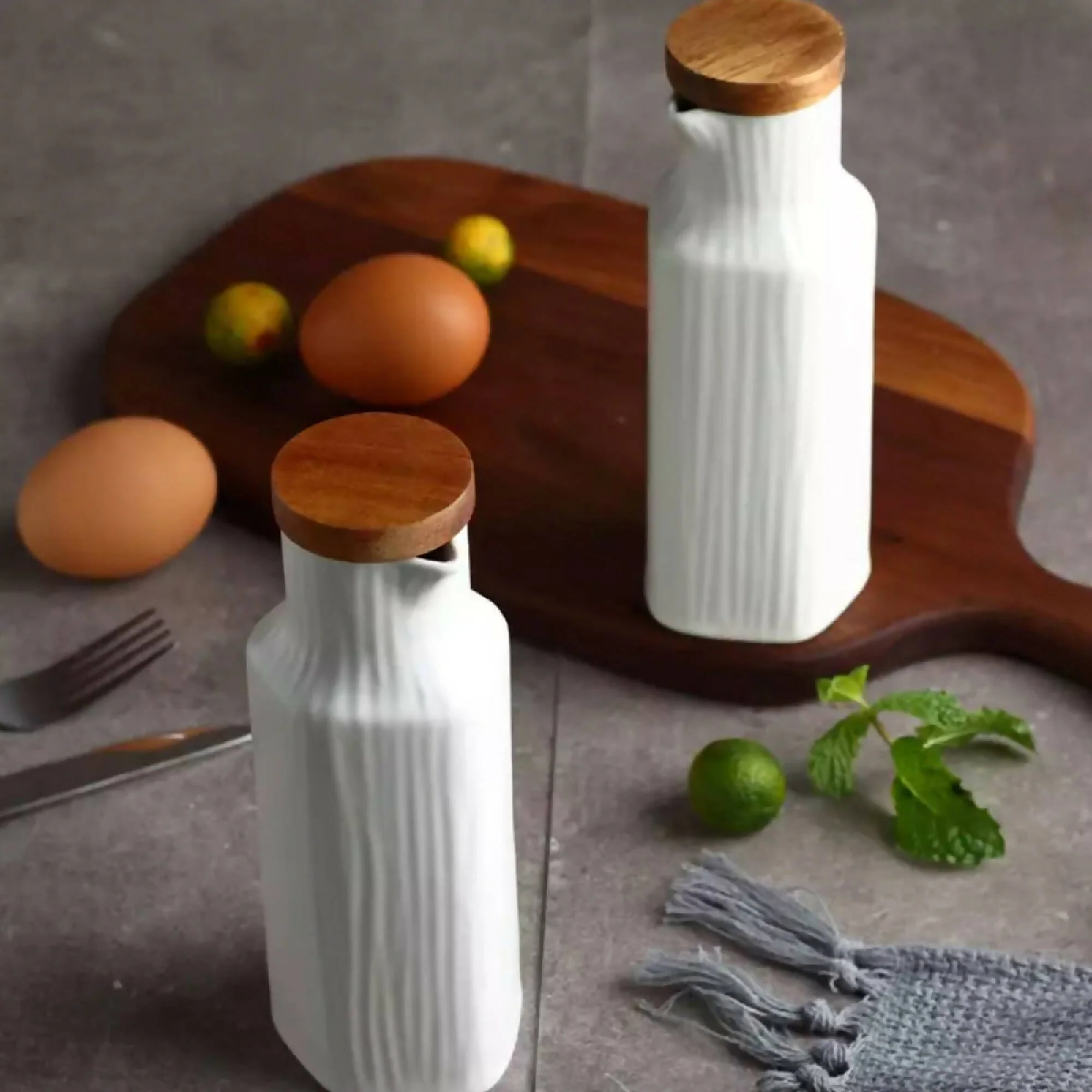 Set Alcuza Cerámica 2 Piezas Cuadrada 500 ml Simplit - Imagen 3