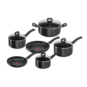 Bateria De Cocina Antiadherente Enhance 10 PCS Tefal