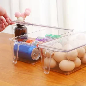 Set 2 Contenedores Para Refrigerador Tapa y Asa Santú Home & Deco