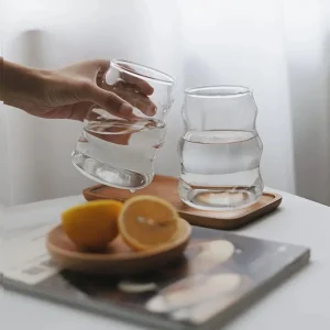 Set 2 Vasos Altos Diseño Ondas 510 Ml Santú Home & Deco