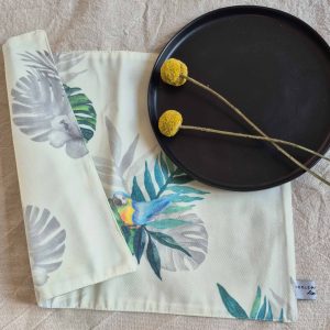 Set 4 Individuales Reversibles Tropical María Nicole Pauchard