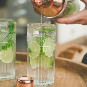 Set 4 Vasos Vidrio Línea