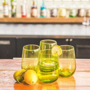 Set 8 Vasos Vidrio Color Decoexpress