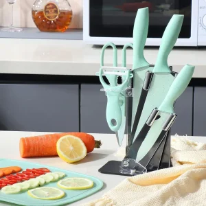 Set de Cuchillos con Tabla y Soporte Santú Home & Deco