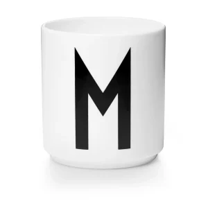 Taza Blanca De Porcelana - M Design Letters