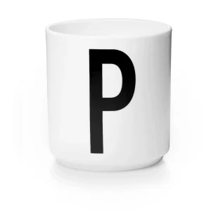 Taza Blanca De Porcelana - P Design Letters