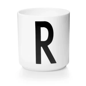 Taza Blanca De Porcelana - R Design Letters