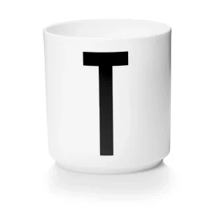 Taza Blanca De Porcelana - T Design Letters