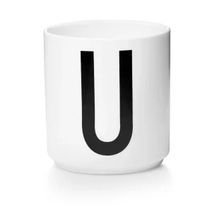 Taza Blanca De Porcelana - U Design Letters