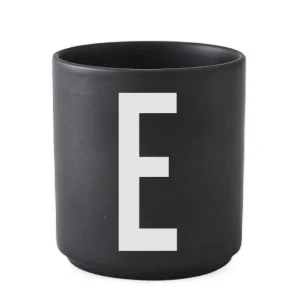 Taza Negro De Porcelana - E Design Letters