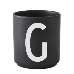 Taza Negro De Porcelana - G Design Letters