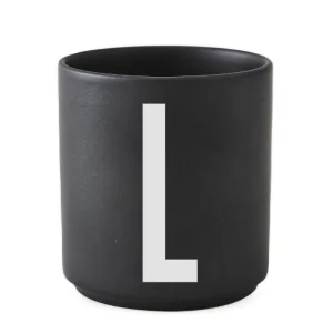 Taza Negro De Porcelana - L Design Letters
