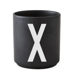 Taza Negro De Porcelana - X Design Letters