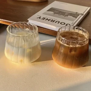 Set 2 Vasos Vidrio Acanalado 350ml Santú Home & Deco