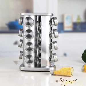 Especiero Condimentos Giratorio Metálico 16 Frascos Simplit
